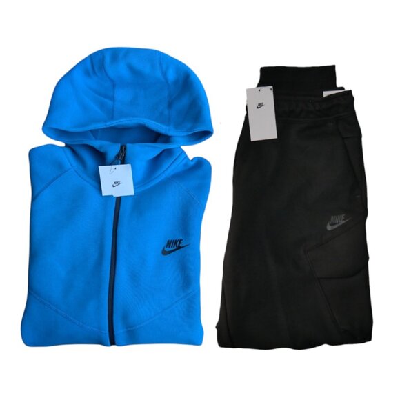 Nike Tech Fleece Tracksuit Men's Size 2XL Matching Sweatsuit Black Out Gift Set - Picture 10 of 11